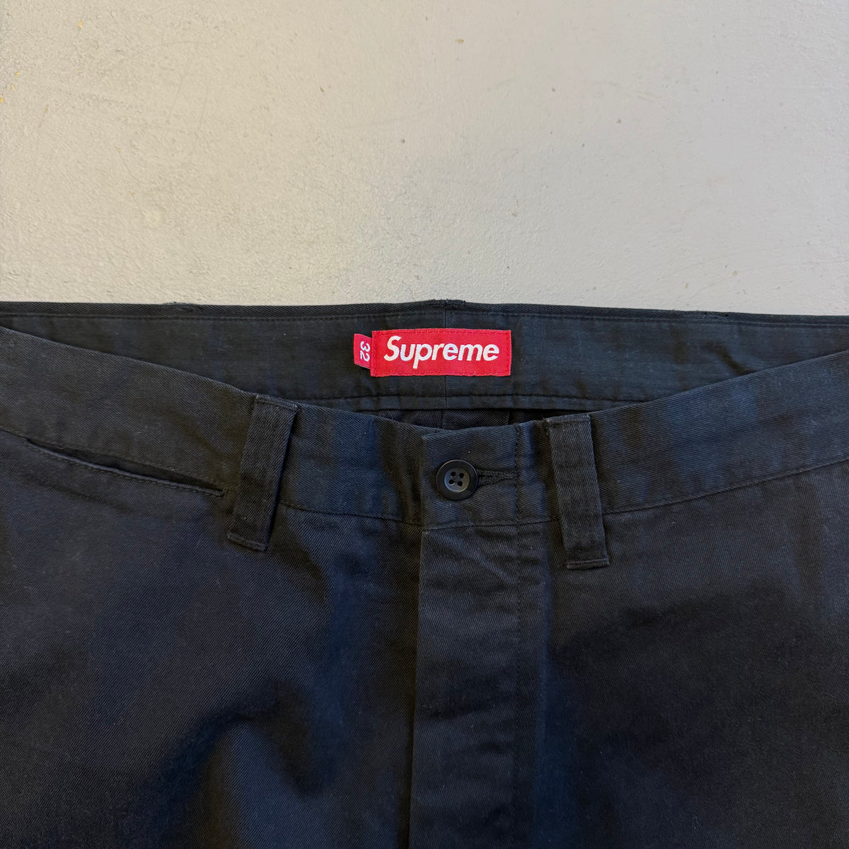 Supreme Chino Pin Up Pant 'Black' (Pre-Owned) - Size 32