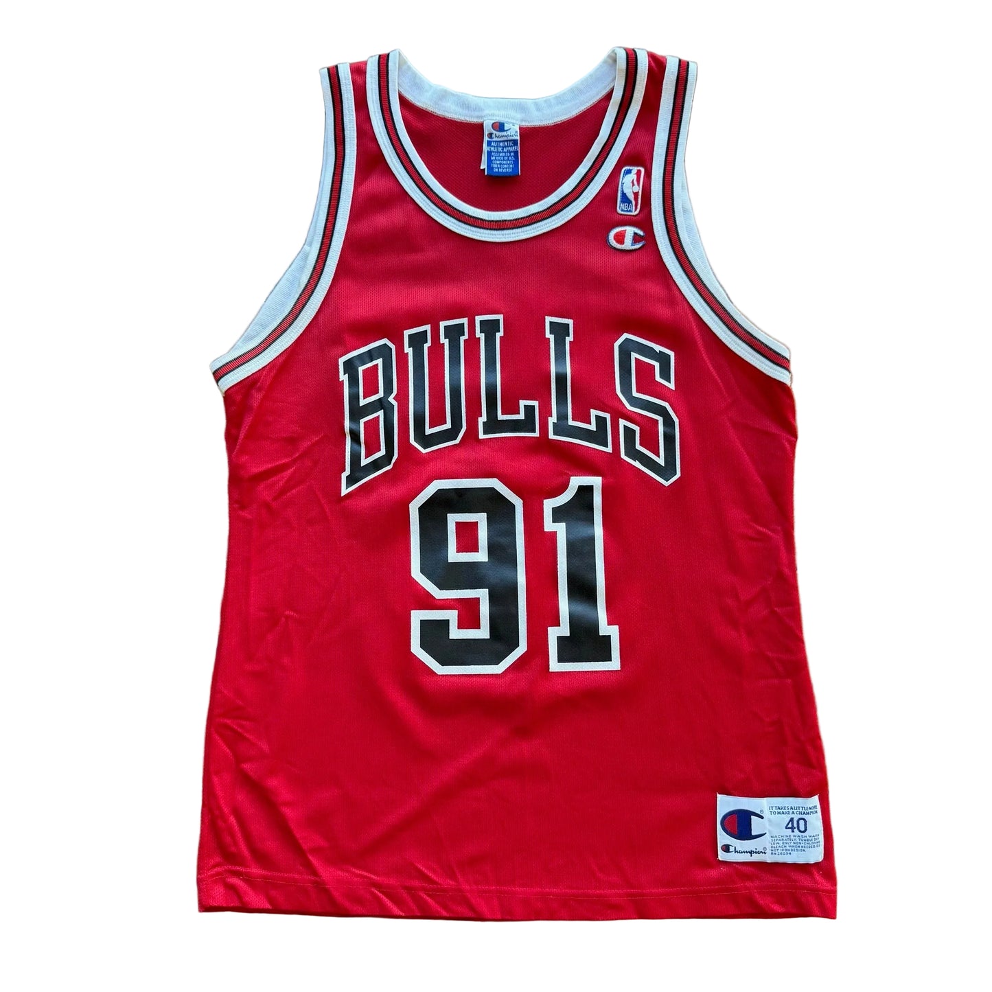 Mediana - Camiseta vintage Champion Rodman Bulls