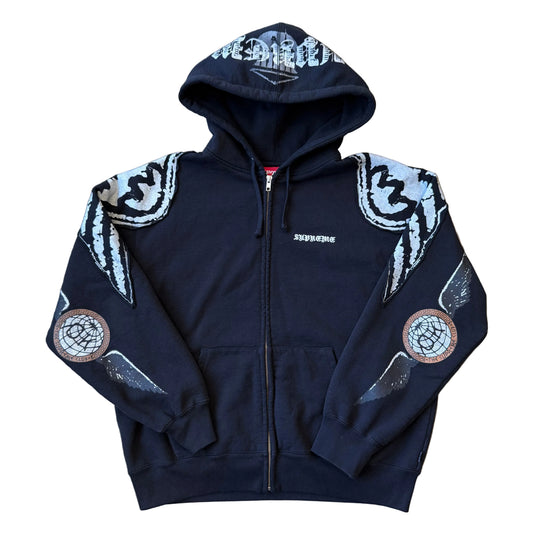 Small - Supreme Wings Zip Up Hooded Sweatshirt