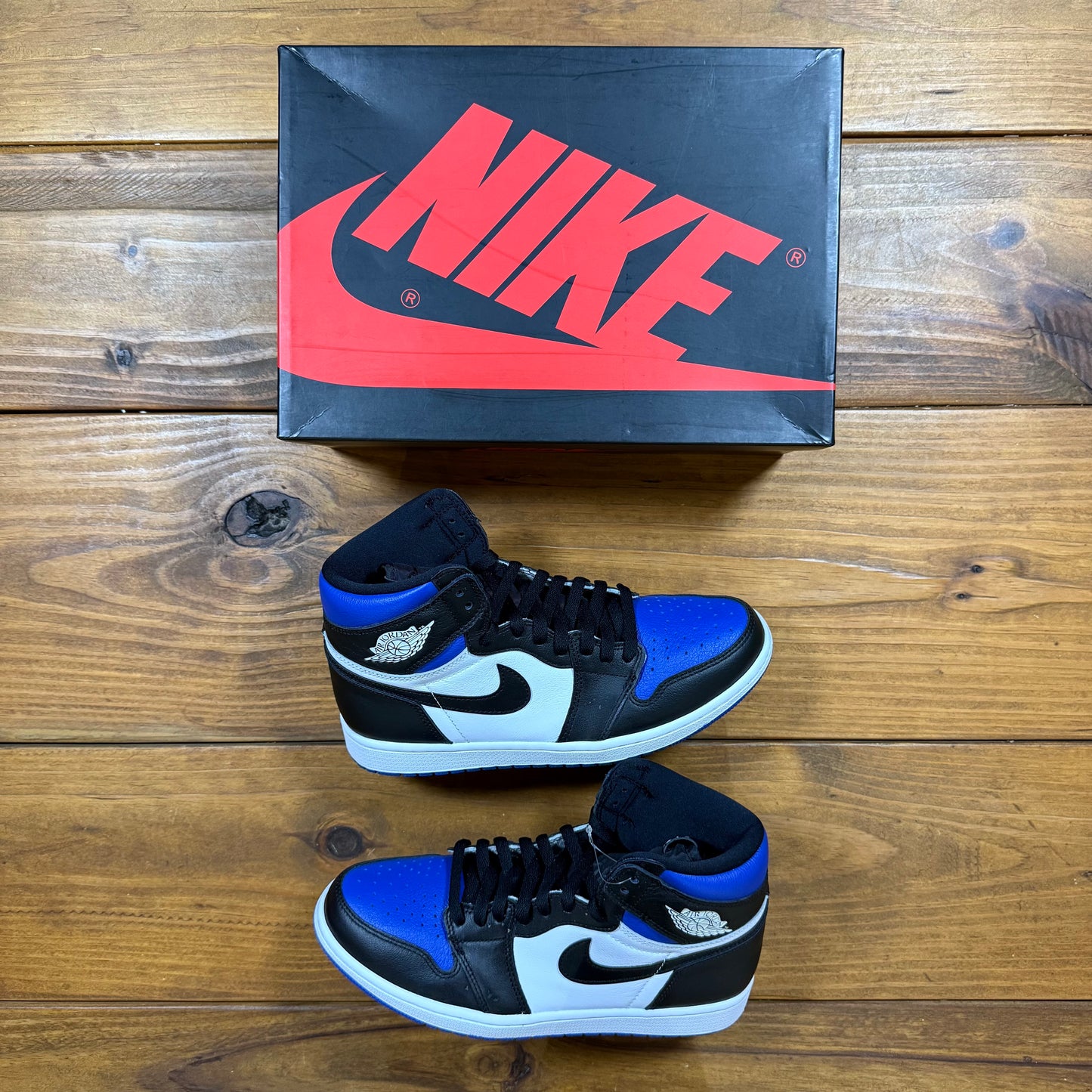 SIZE 9 - Jordan 1 Retro High OG 'Royal Toe' (Used)