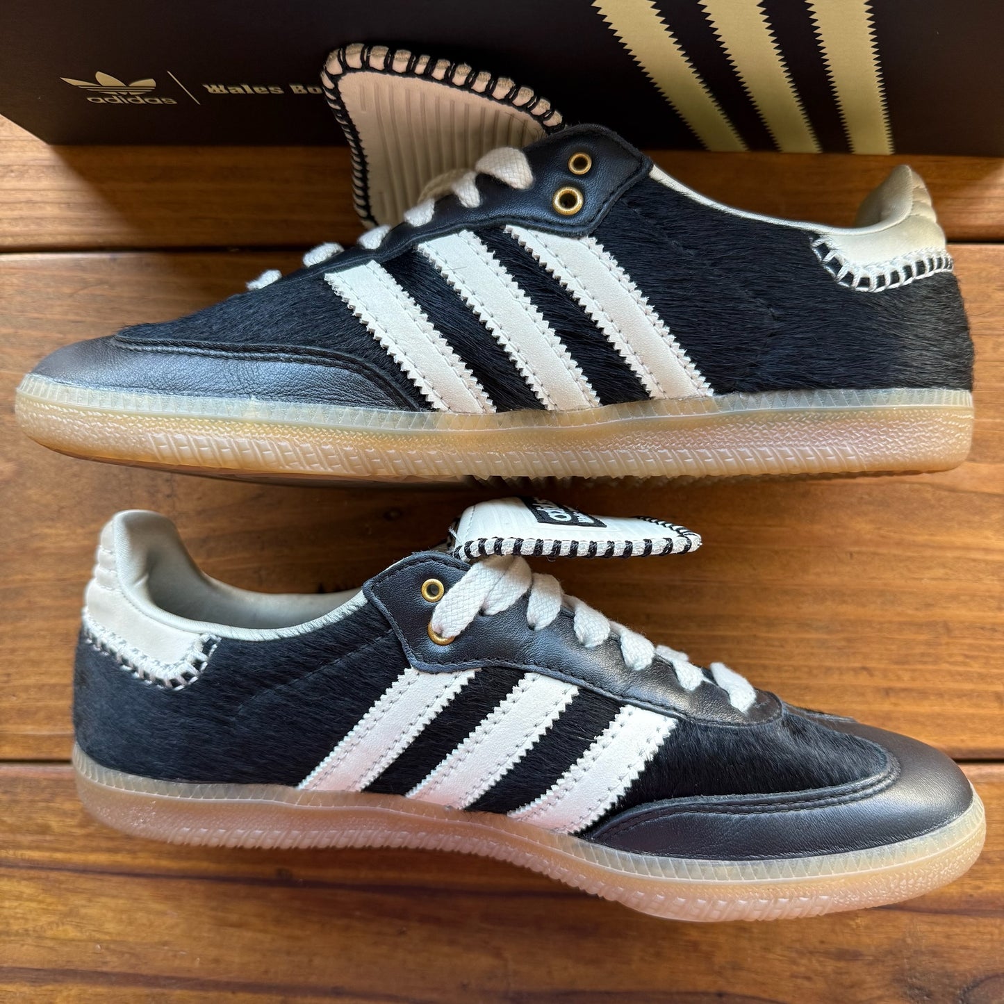 SIZE 7 - Wales Bonner x Samba Pony 'Black' (Used)