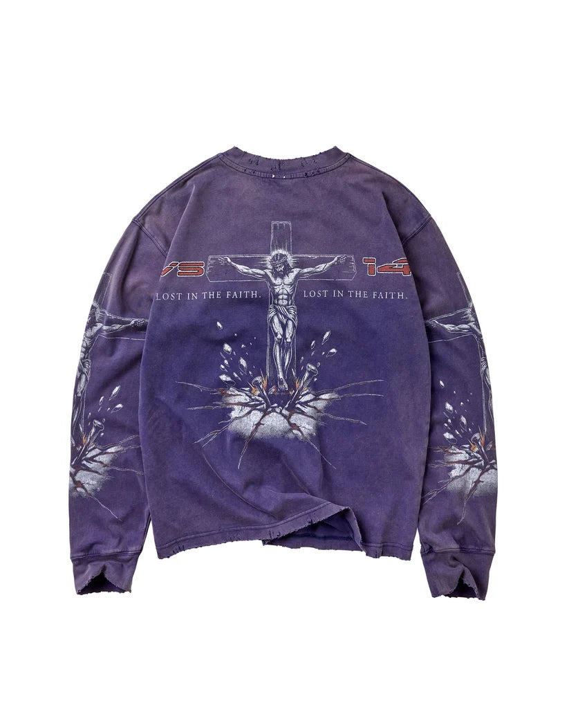 Vale Forever Concrete Cross L/S 'Navy' - Medium