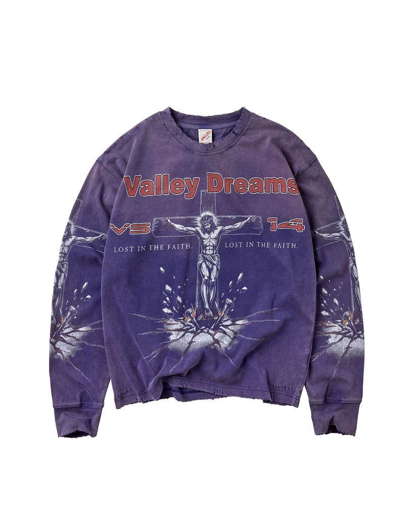 Vale Forever Concrete Cross L/S 'Navy' - Medium