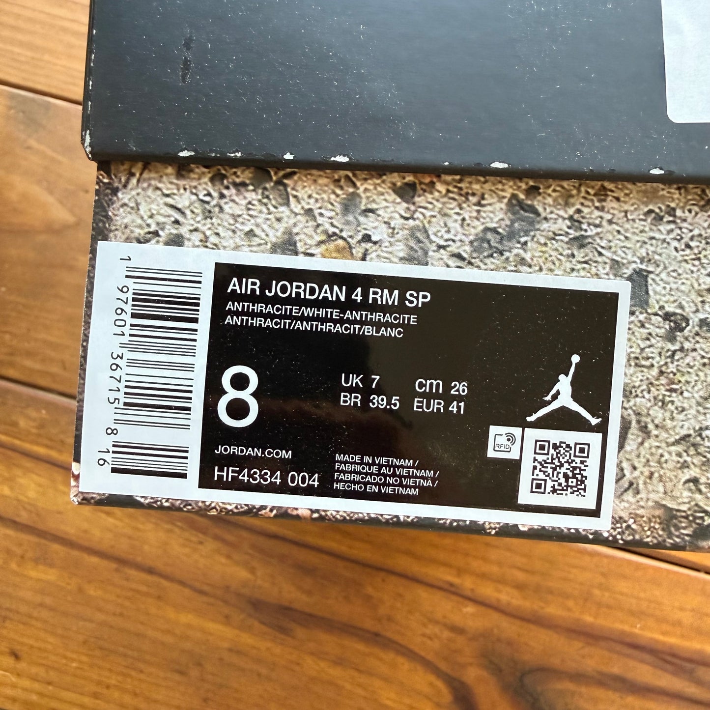 Talla 8 - Nigel Sylvester x Jordan 4 RM SP 'Driveway Grey' (Usado)
