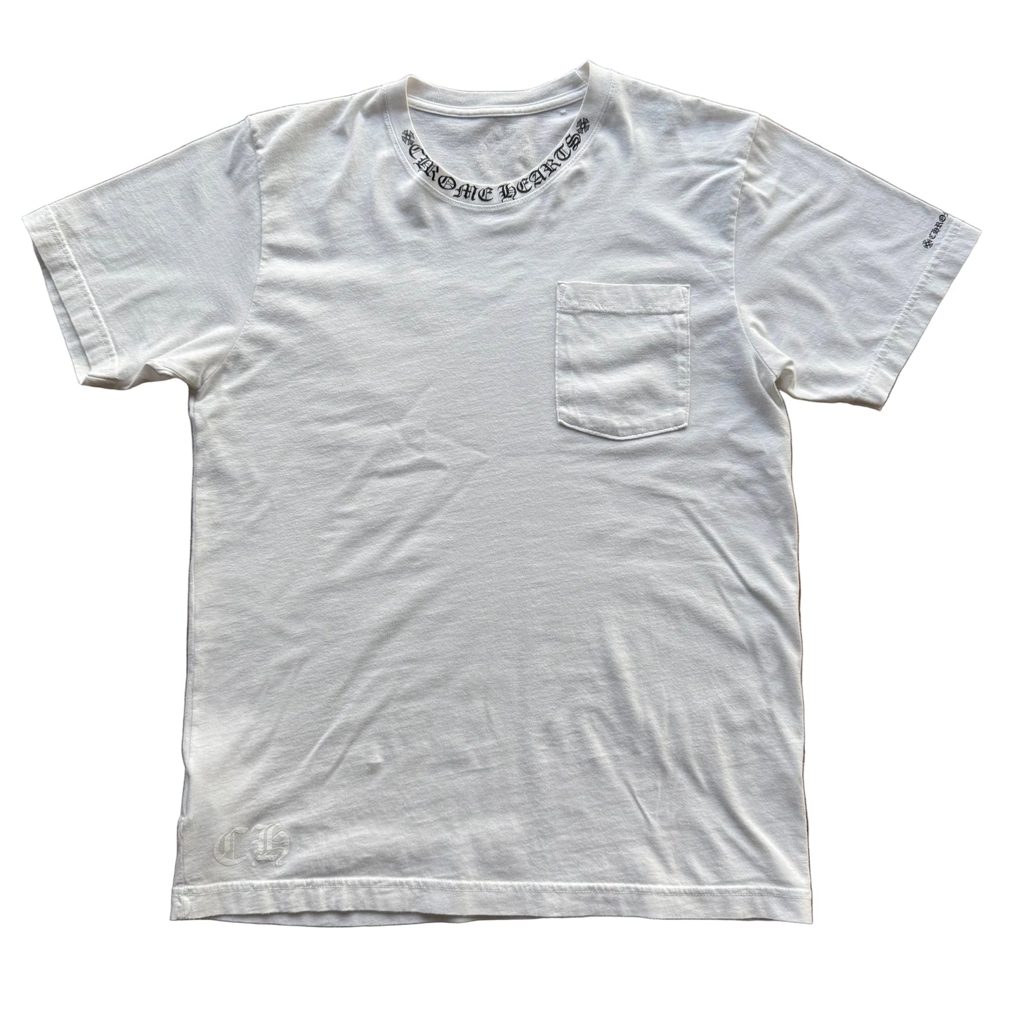 Medium - Chrome Hearts Neck Logo Tee White