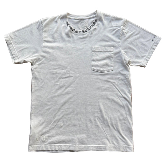Medium - Chrome Hearts Neck Logo Tee White