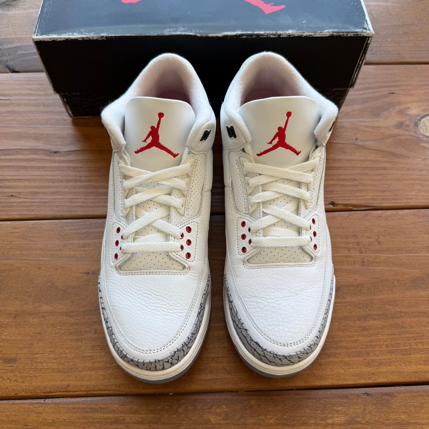 Größe 10 – Jordan 3 Retro „White Cement Reimagined“ (gebraucht)