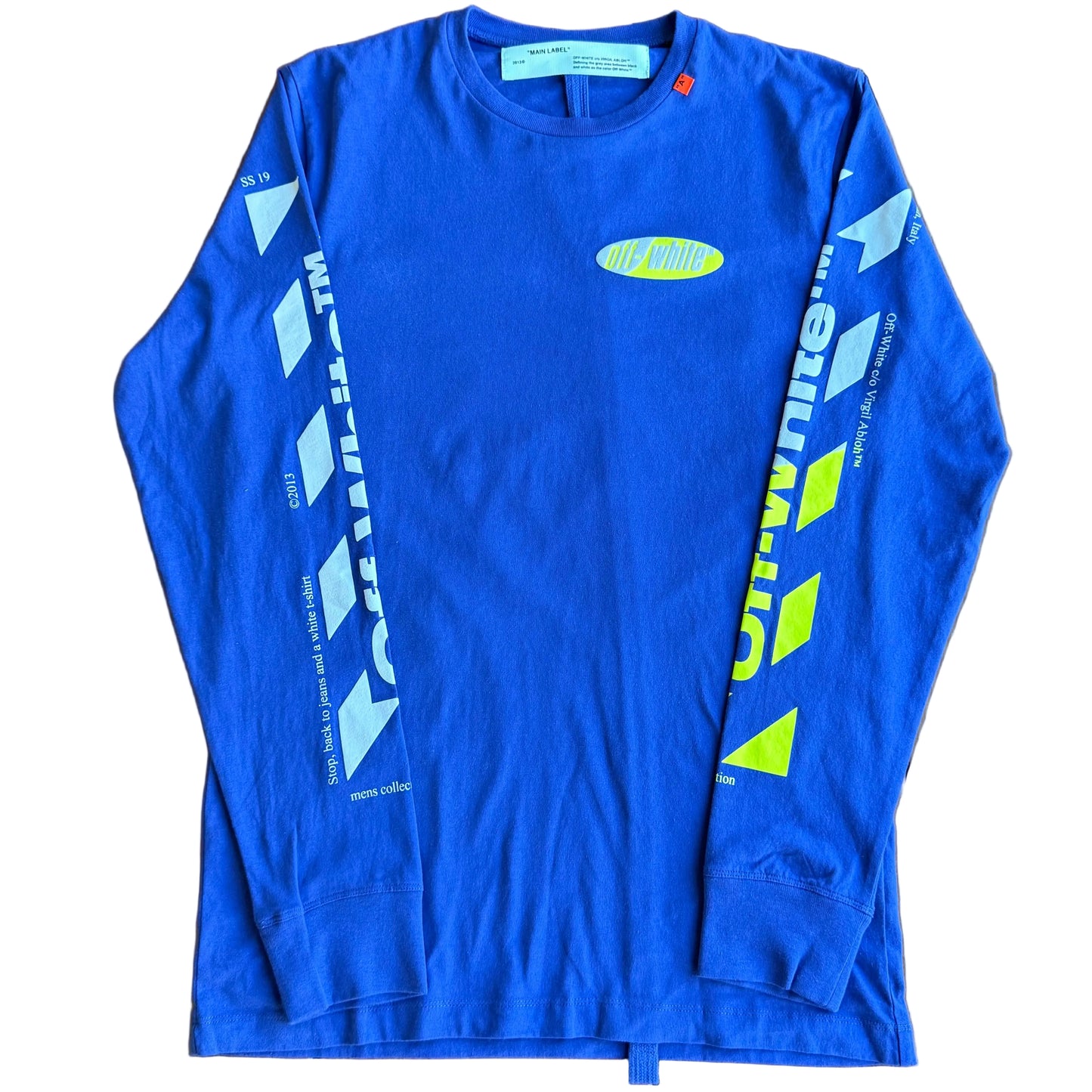 Medium – Off White Split Arrows Blau Langarm