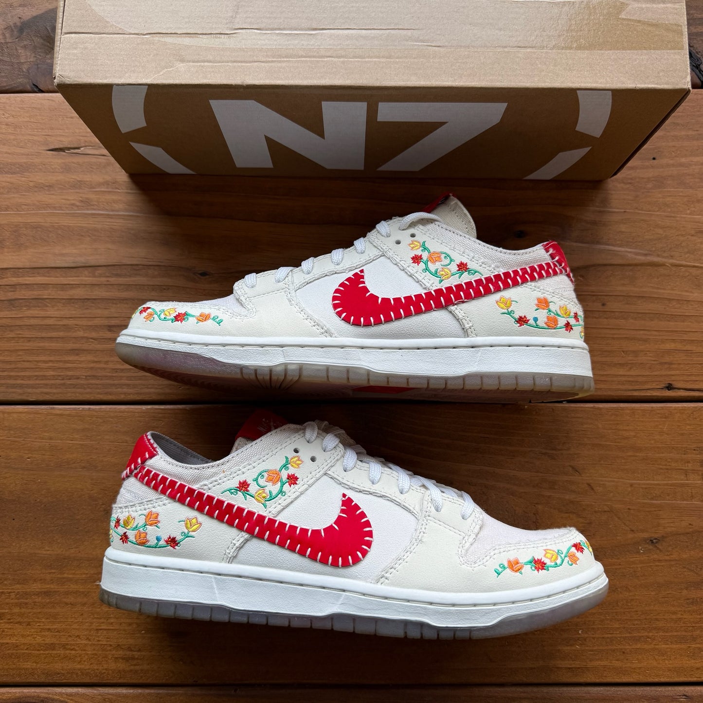 Size 9 - Dunk Low Decon SB 'N7 - Sail University Red' (Used)