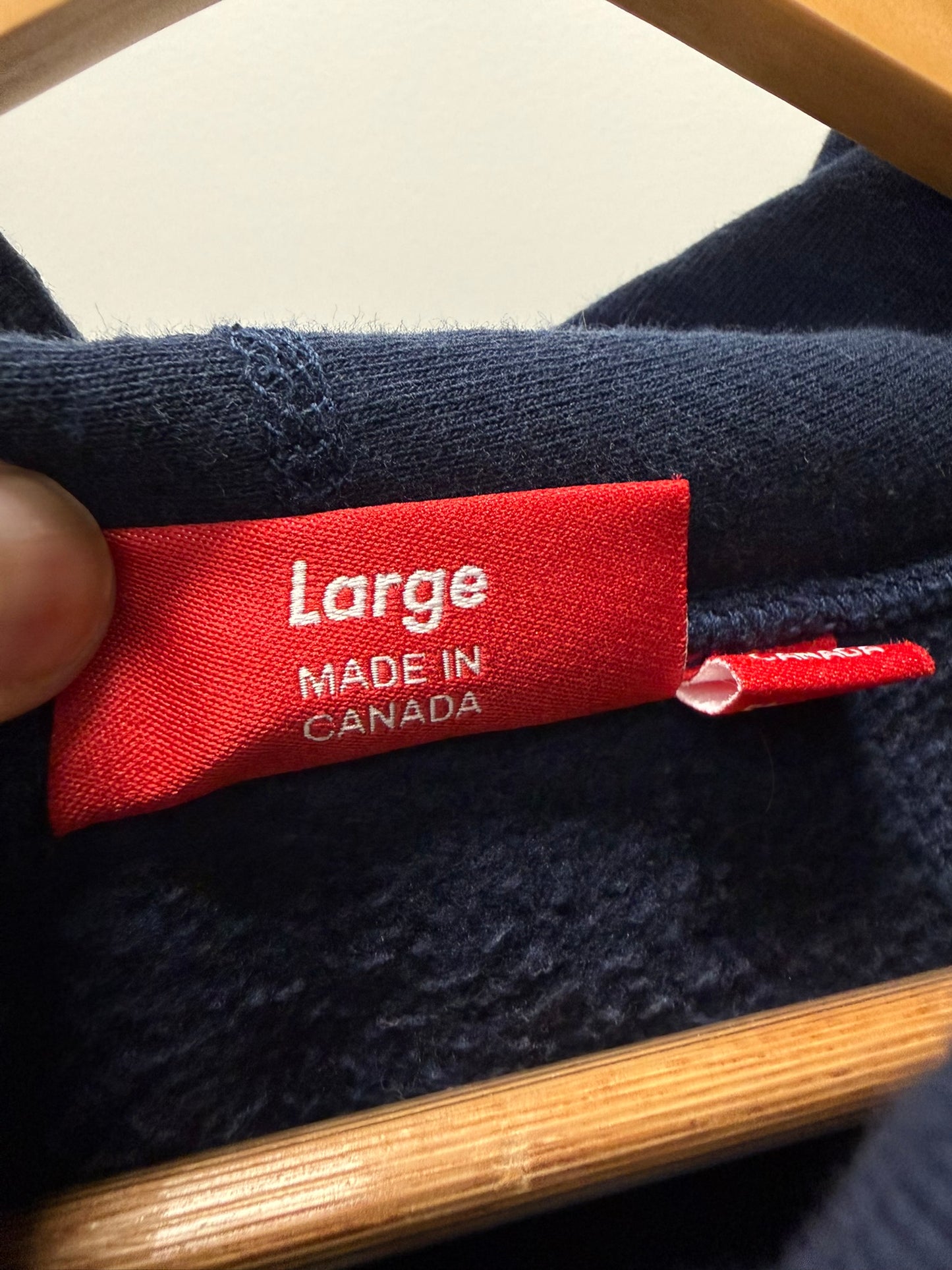 Large - Supreme Box Logo Hooded Sweatshirt - FW24 'Navy' (Pre-Owned)