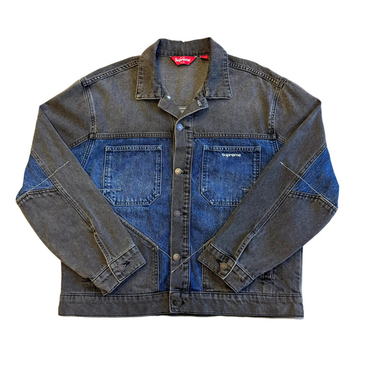 Supreme 2-Tone Paneled Denim Jacket (Pre-Owned) - Large