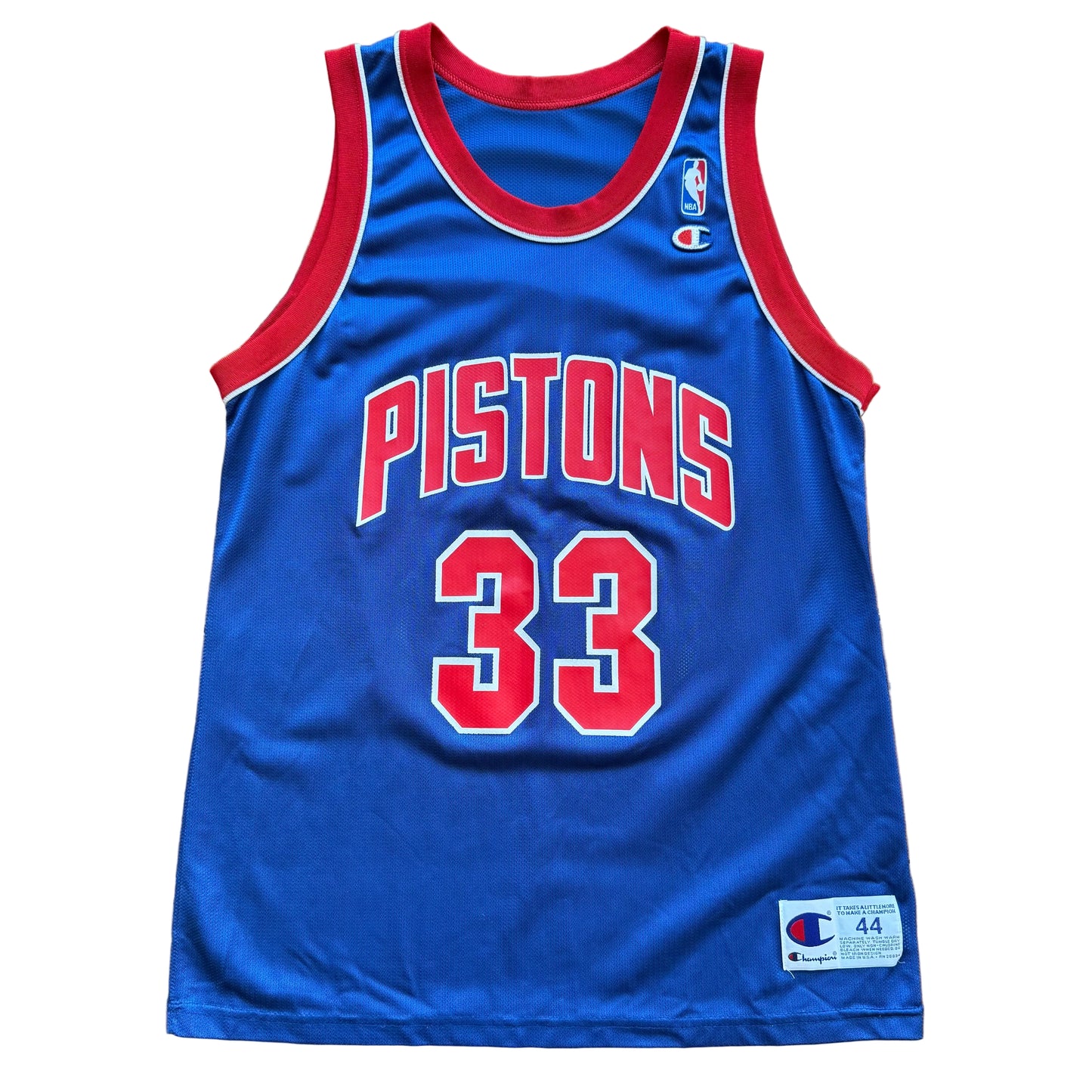 Groß - Vintage Champion Grant Hill Pistons Trikot