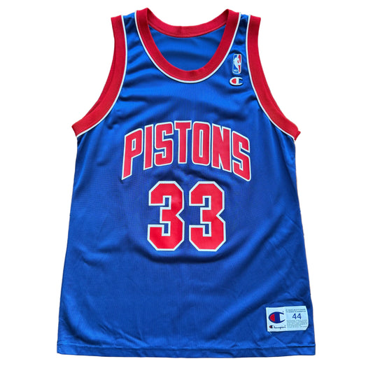 Large - Vintage Champion Grant Hills Pistons Jersey
