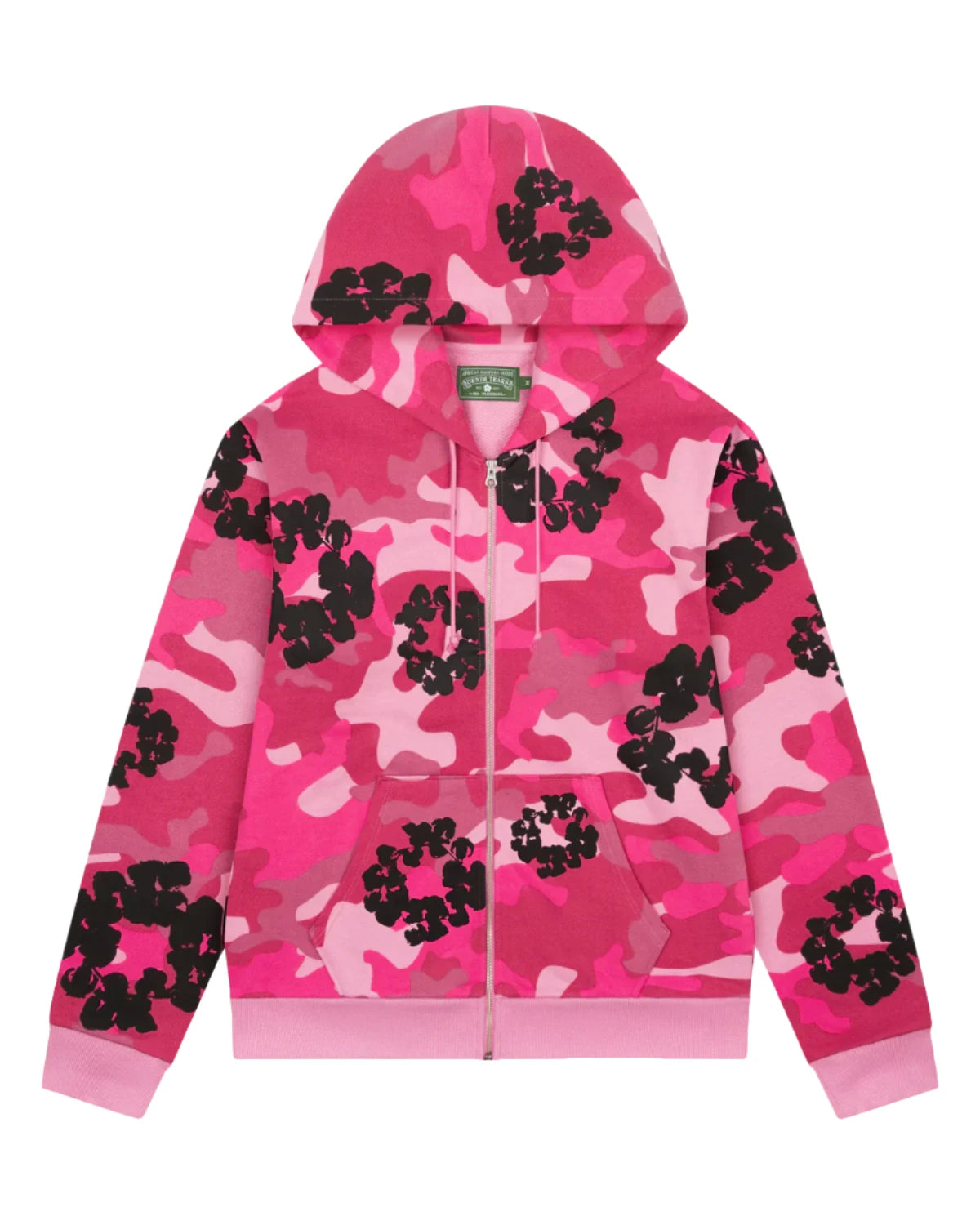 Denim Tears Pink Camo Cotton Wreath Zip Hoodie