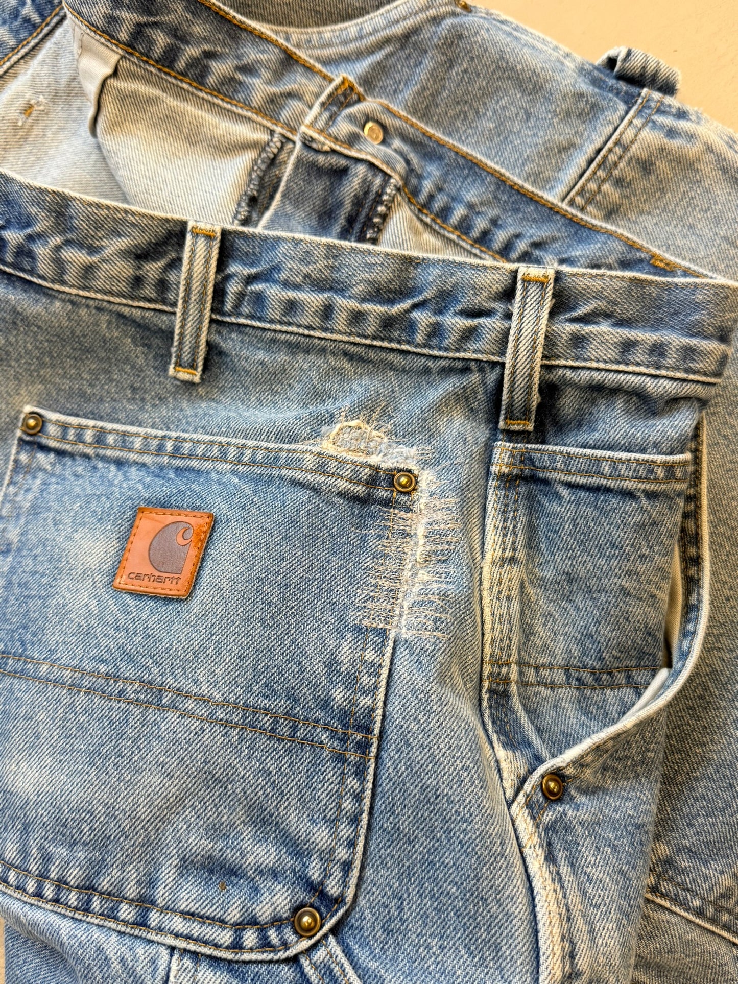 Size 38x30 - Vintage Carhartt Double Knee Pants 'Light Wash'