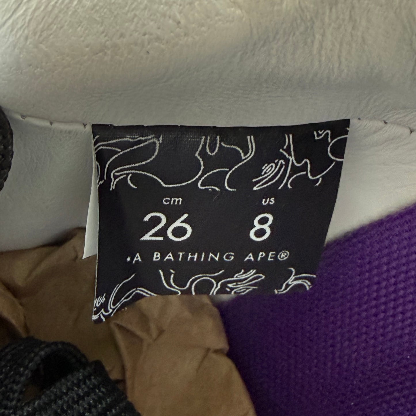 Size 8 - Bapesta Icon M2 'Purple' (Used)