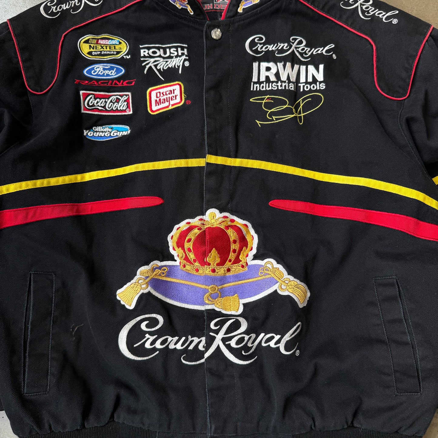 Large - Vintage Crown Royal Nascar Jacket
