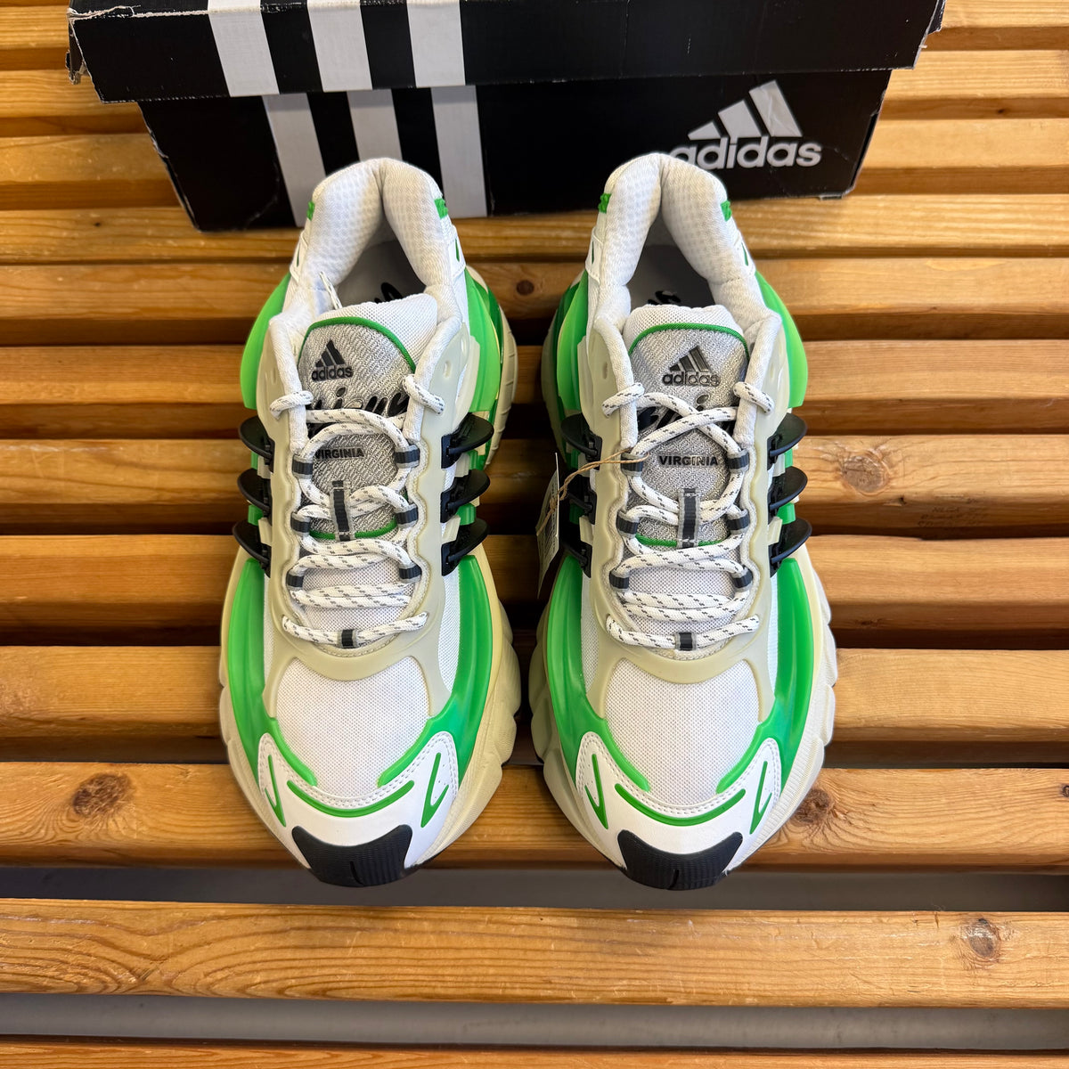 Size 11.5 - Pharrell x VIRGINIA x Adistar Jellyfish 'Focus Olive Real Green' (New/Damaged Box)