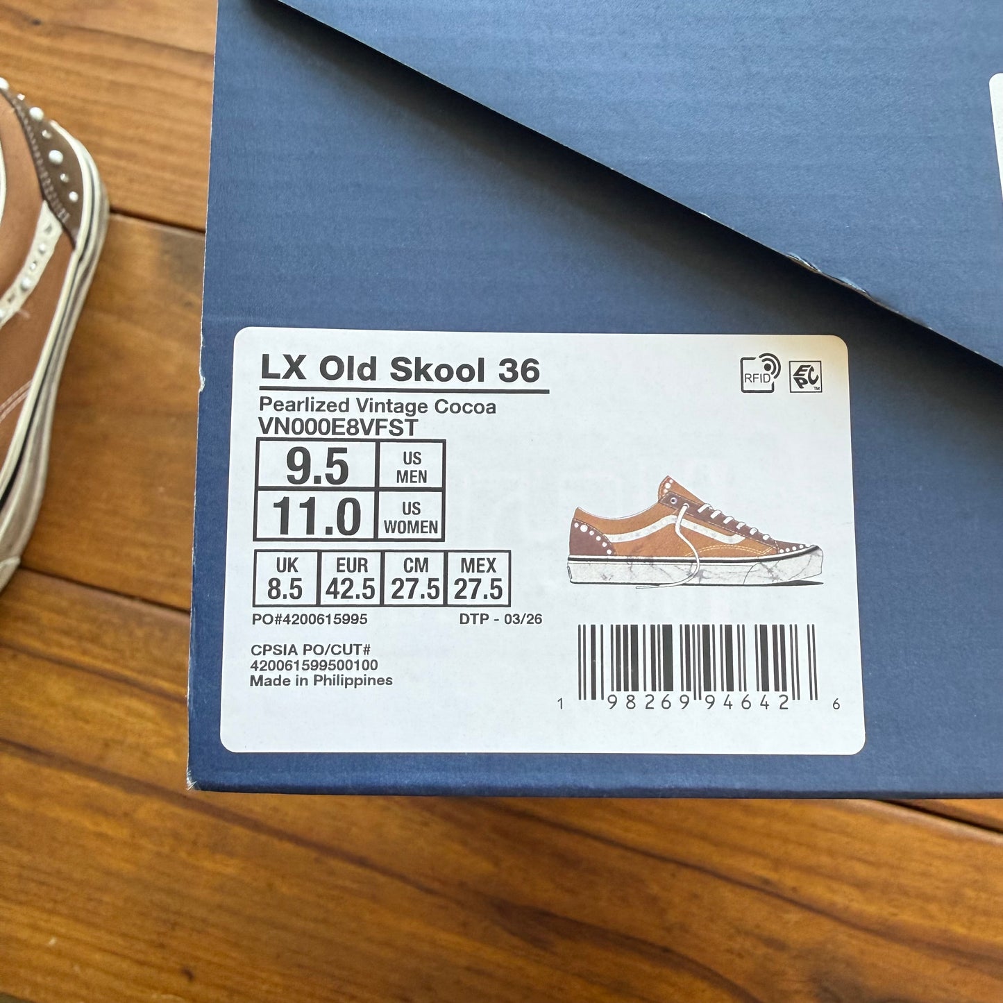 Size 9.5 - Vans Old Skool 36 'Pearlized Pack - Vintage Cocoa Brown' (Used)