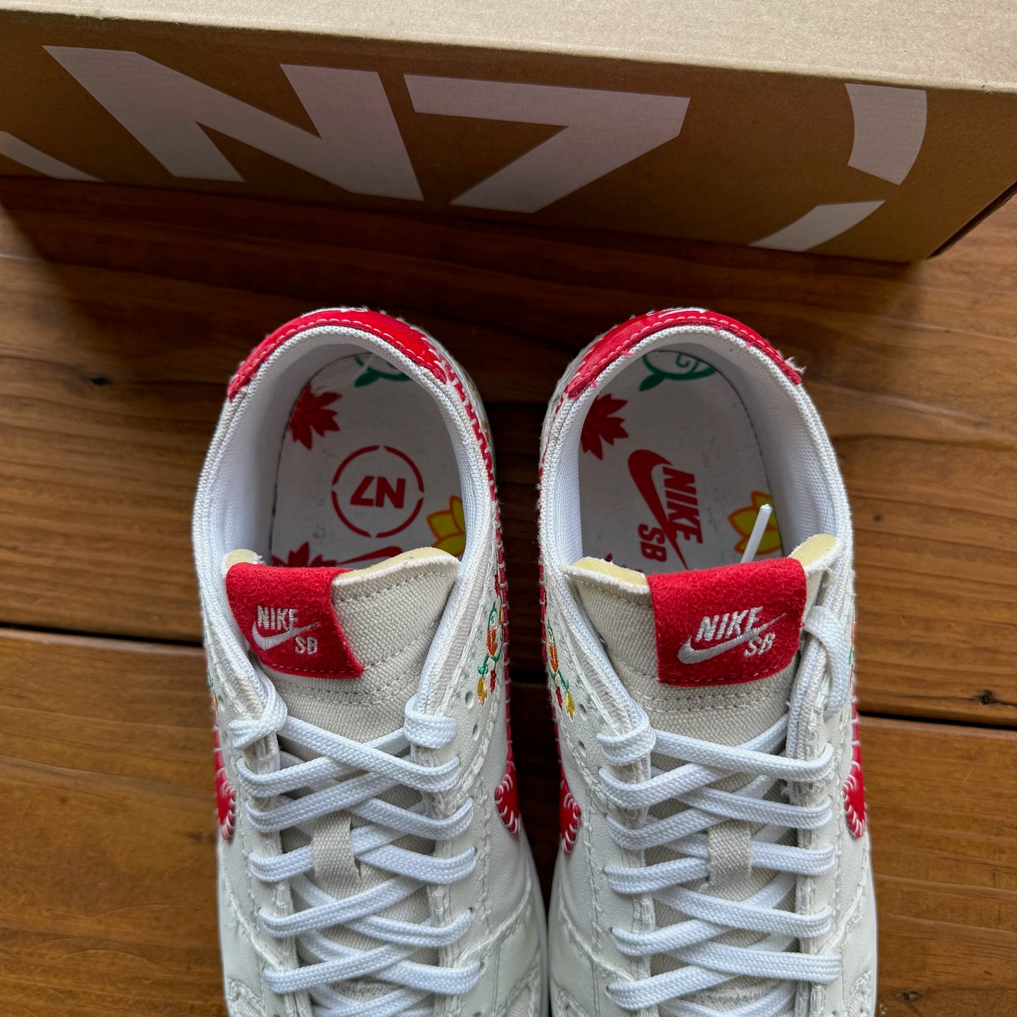 Size 9 - Dunk Low Decon SB 'N7 - Sail University Red' (Used)