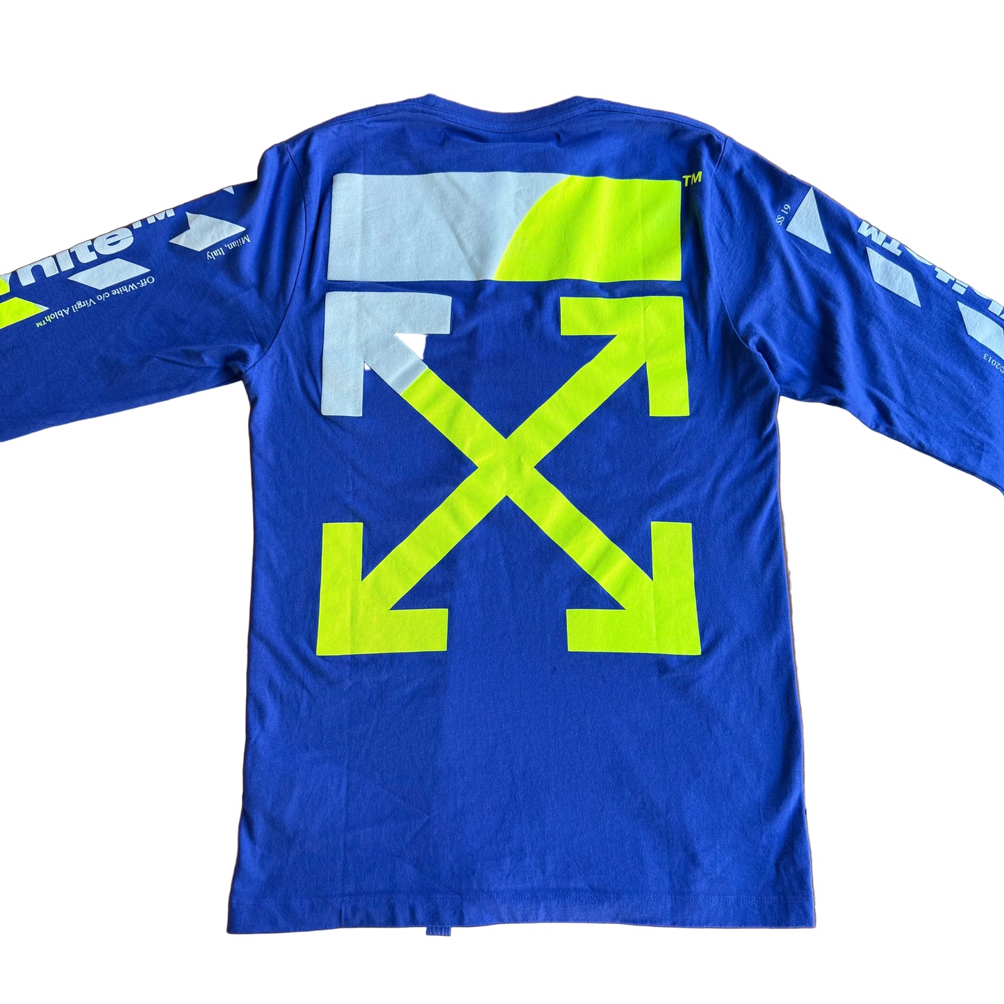 Medium – Off White Split Arrows Blau Langarm