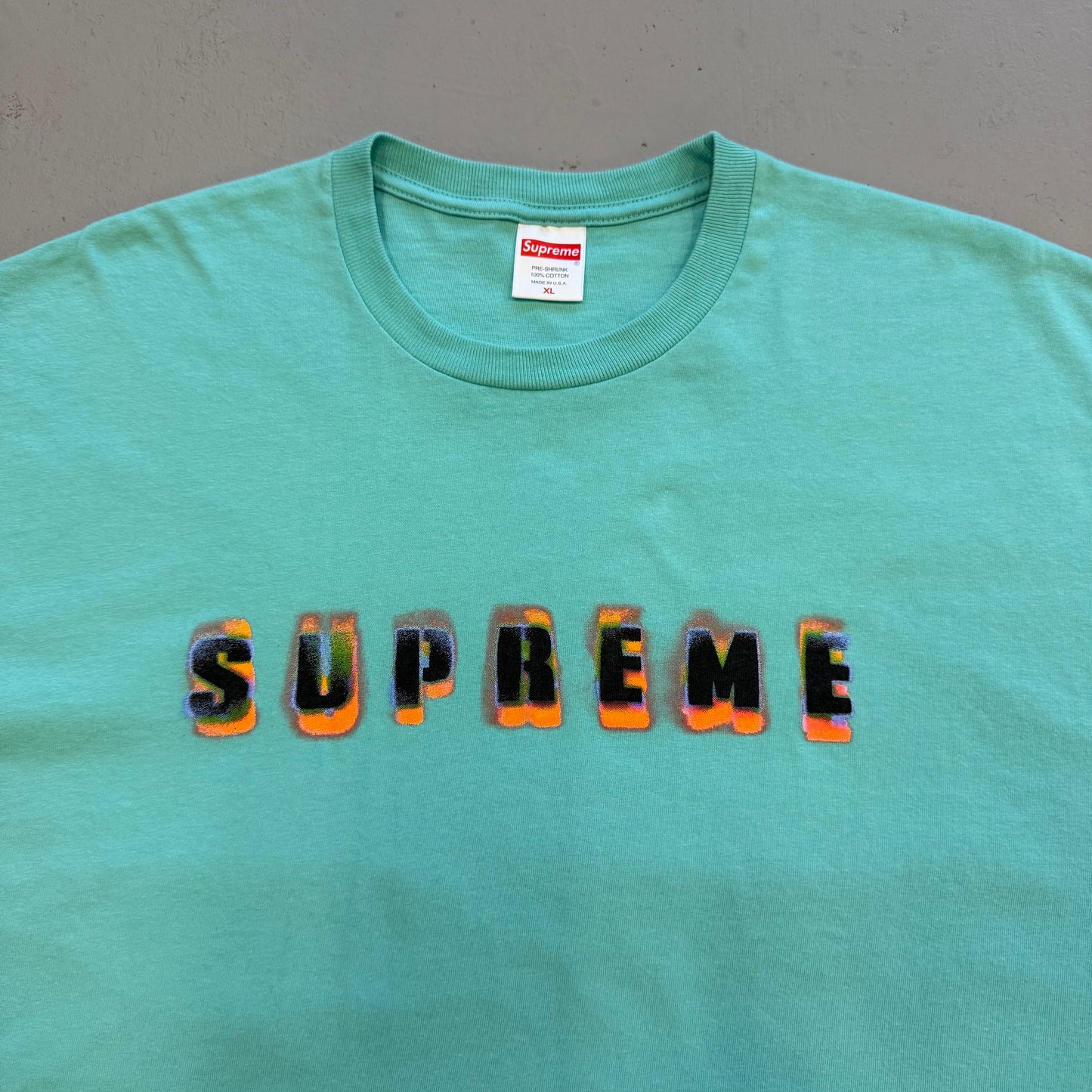 XL - Supreme Stencil Tee 'Teal' (Pre-Owned)
