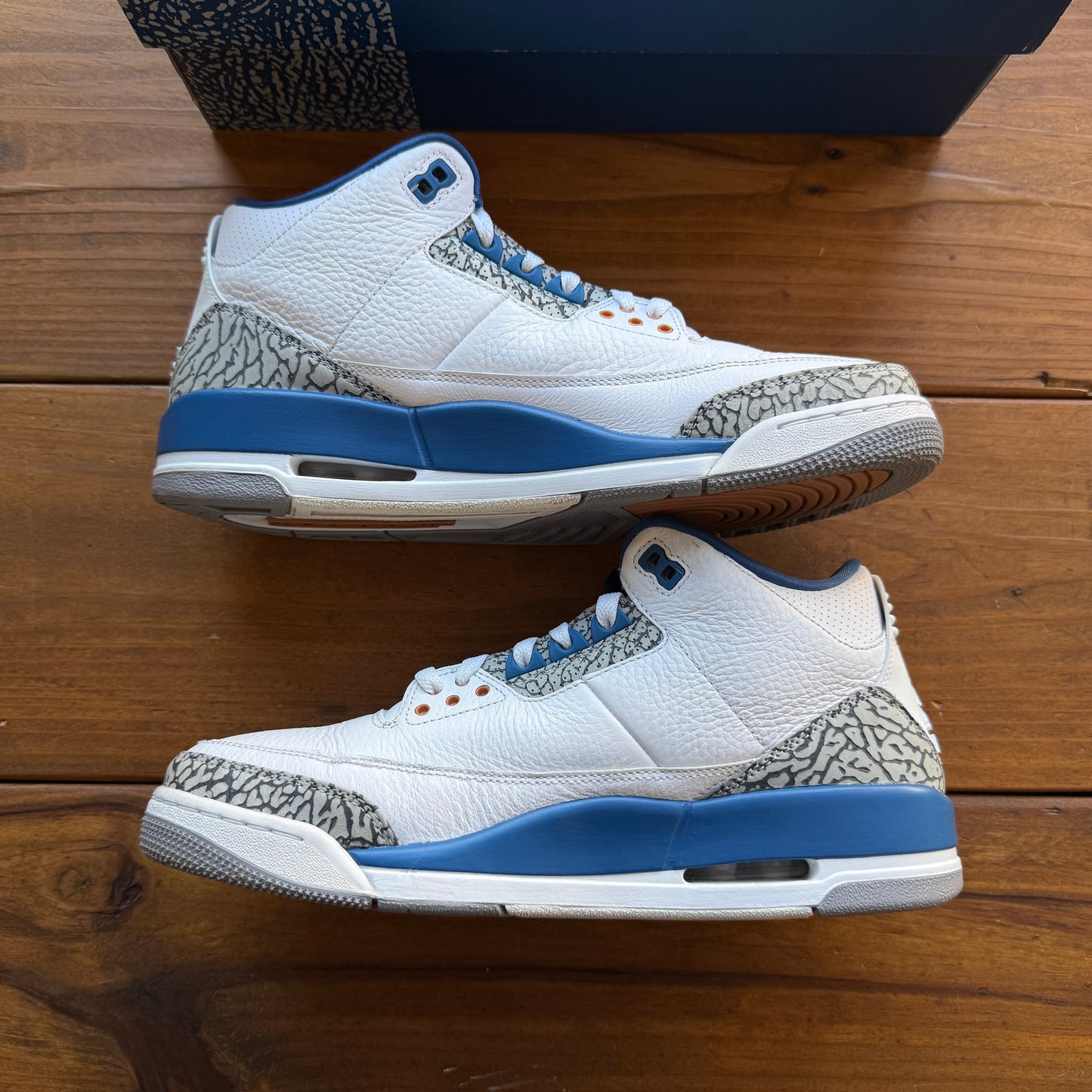 Größe 11 – Jordan 3 Retro „Washington Wizards“ (gebraucht)
