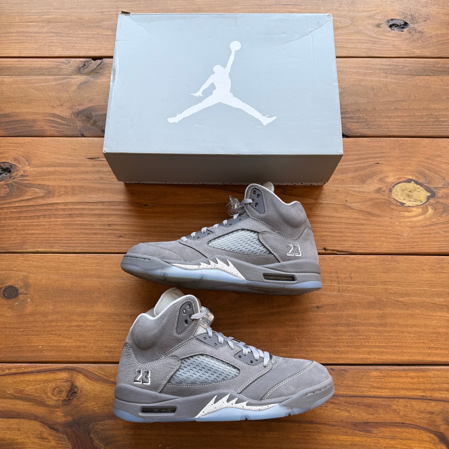 Größe 46 - Jordan 5 Retro 'Wolf Grey' 2026 (Gebraucht)