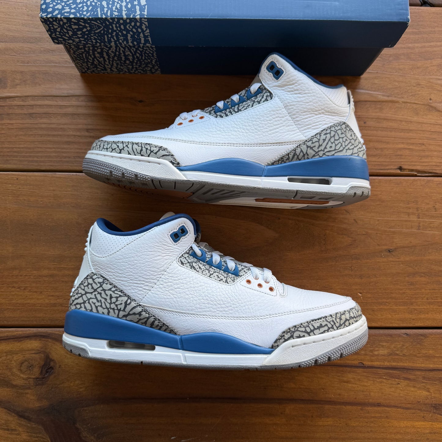 Größe 11 – Jordan 3 Retro „Washington Wizards“ (gebraucht)