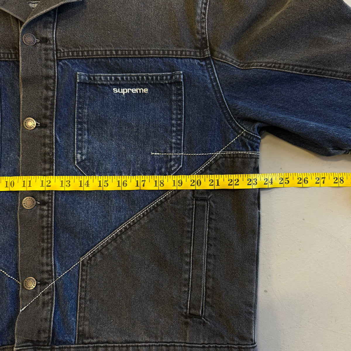Supreme 2-Tone Paneled Denim Jacket (Pre-Owned) - Large