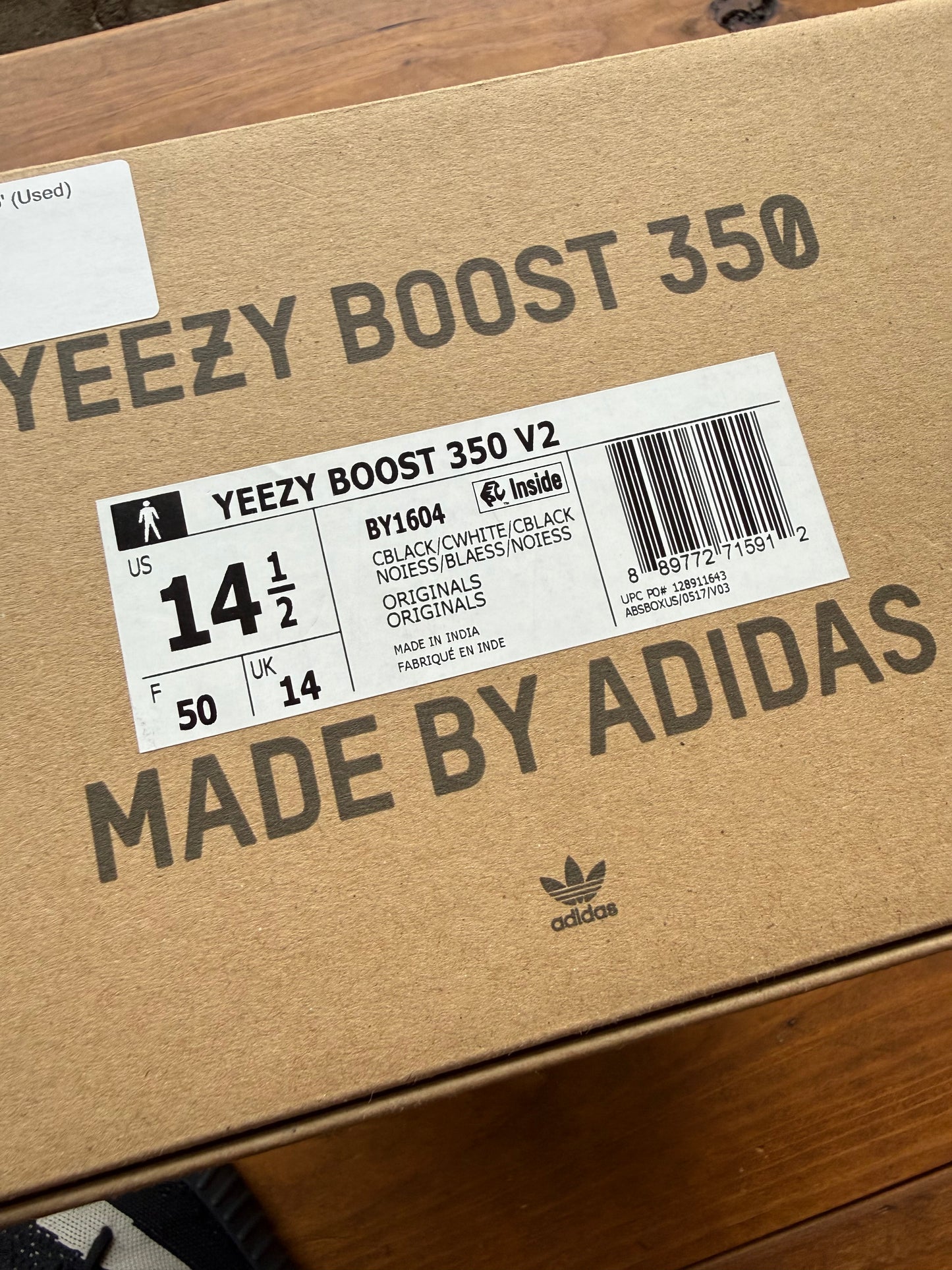 Größe 14.5 - Yeezy Boost 350 V2 'Oreo' (Gebraucht)