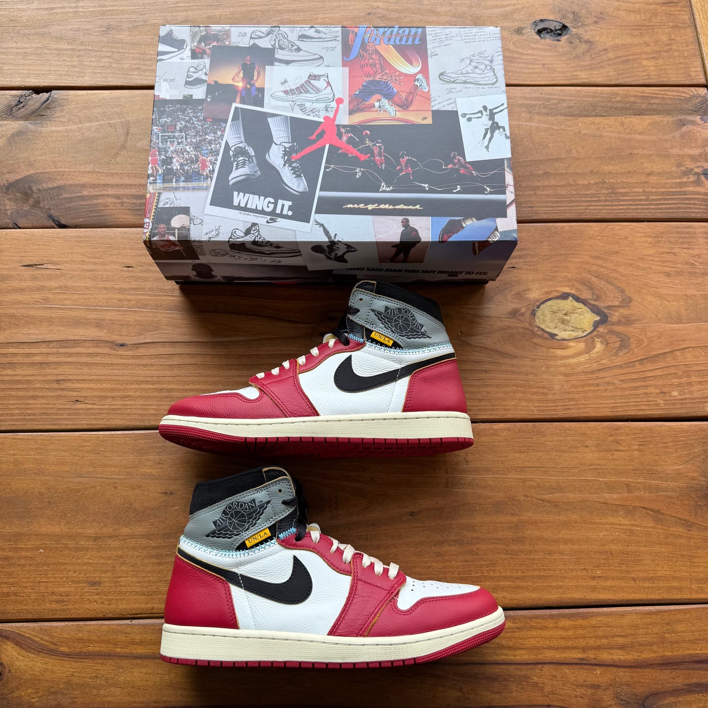 Talla 10.5 - Union LA x Jordan 1 Retro High OG SP 'Chicago Shadow' (Usado)