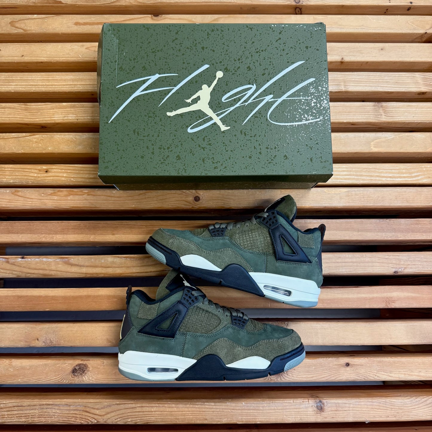 Size 8.5 - Jordan 4 Retro SE Craft 'Olive' (Used)