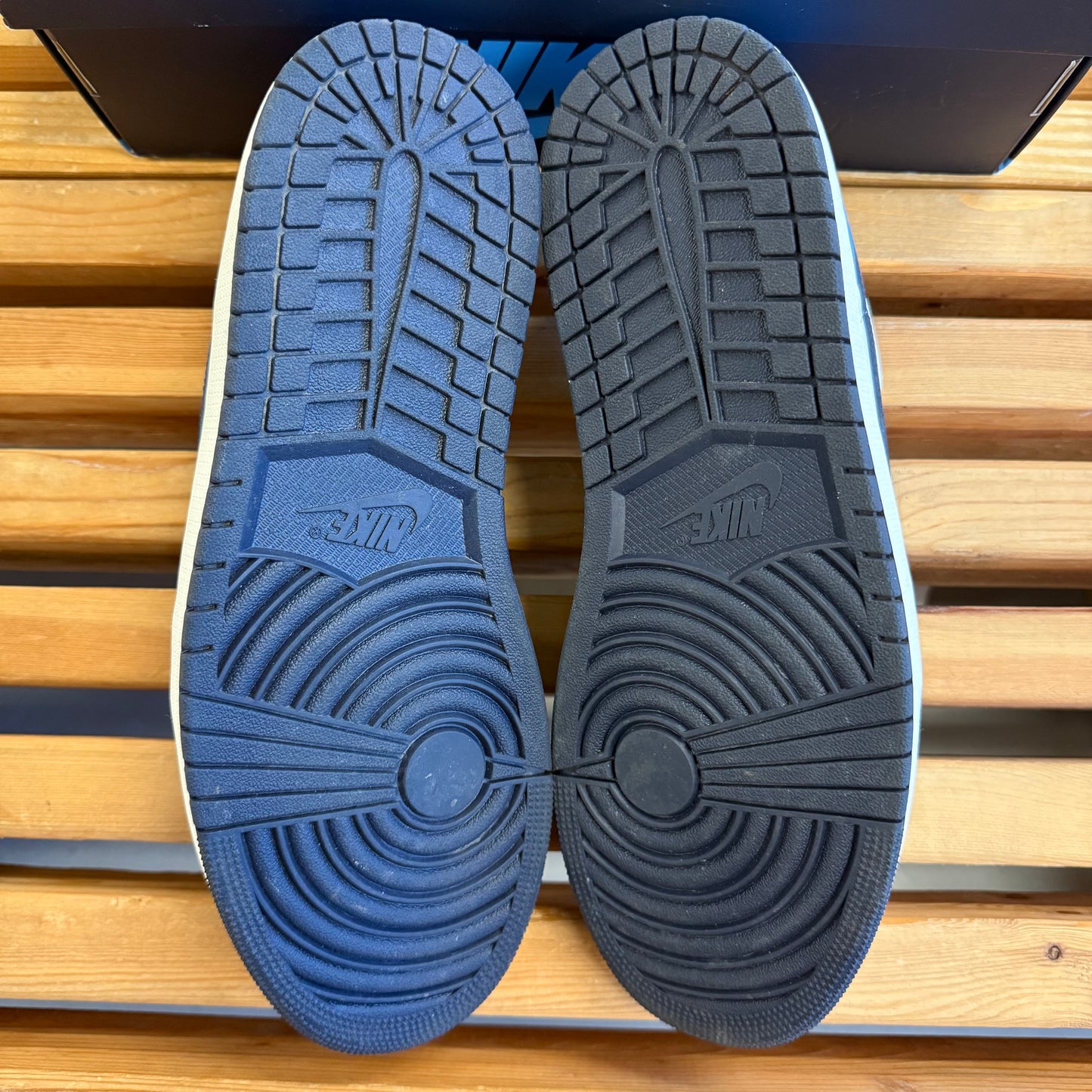 Size 13 - Jordan 1 Retro Low OG 'Obsidian UNC' (Used/Damaged Box)