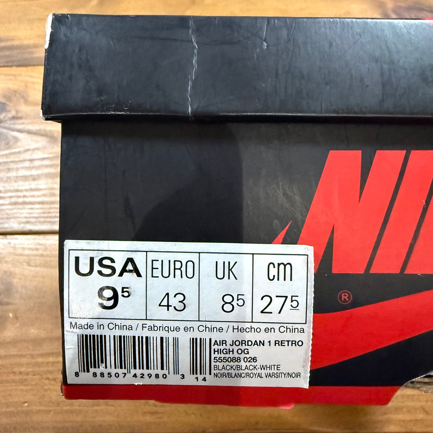 SIZE 9.5 - Jordan 1 Retro High OG 'Top 3' (Used)