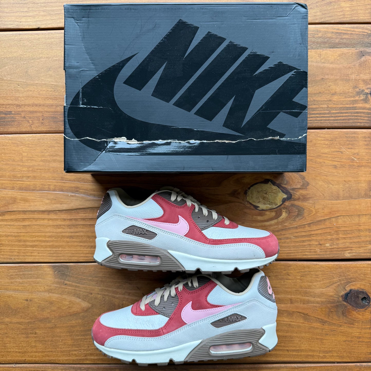 Size 10.5 - DQM x Air Max 90 'Bacon' 2021 (Used)