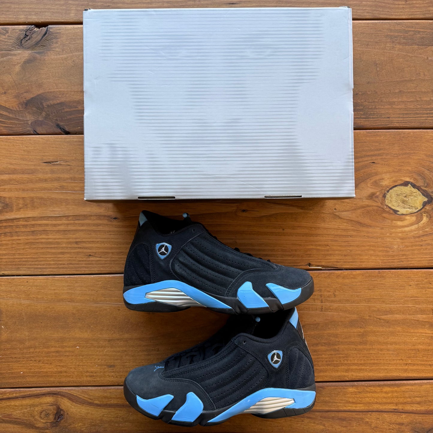 Größe 9 - Jordan 14 Retro 'Black University Blue' 2026 (Gebraucht)