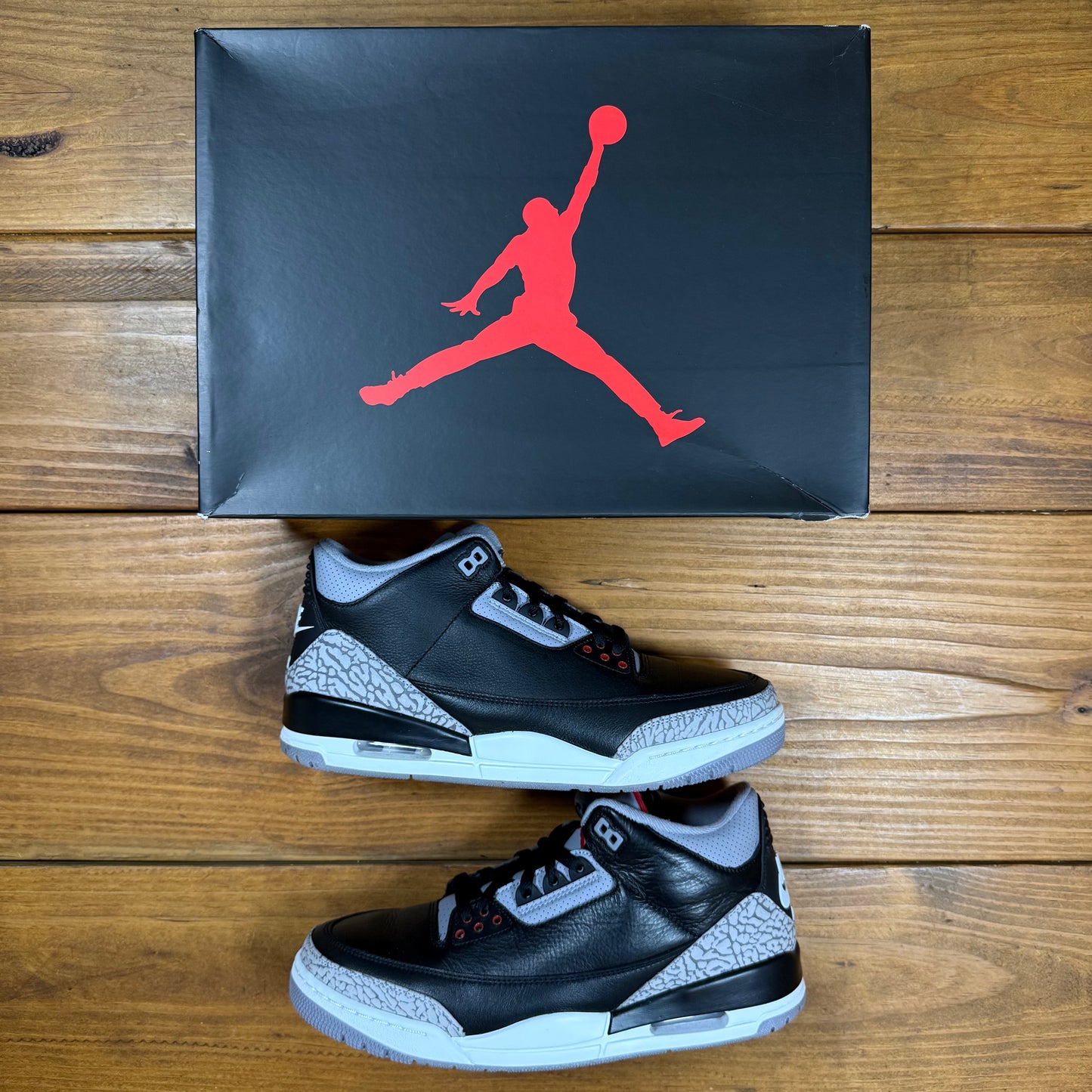 SIZE 11.5 - Jordan 3 Retro OG 'Black Cement' 2024 (Used)