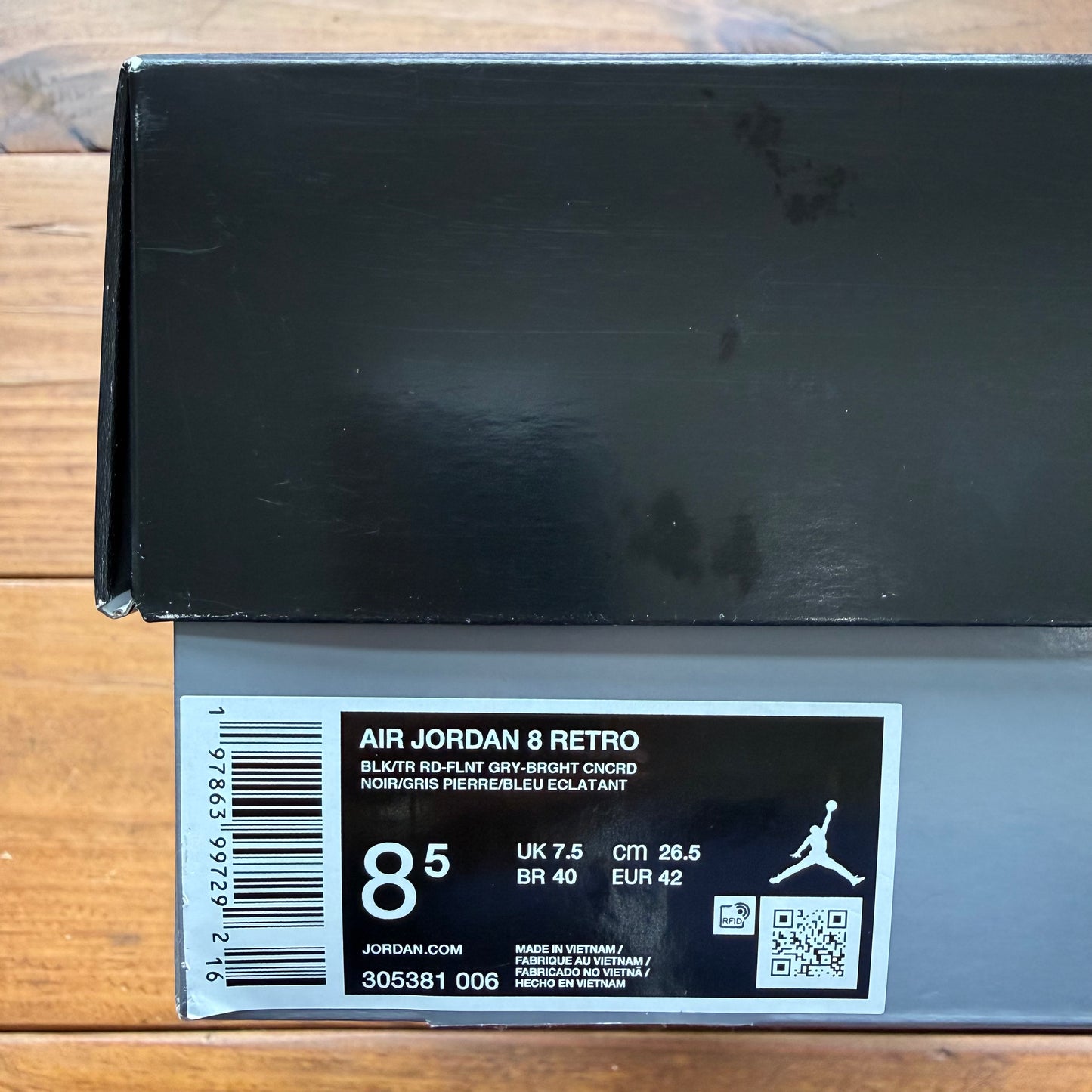 Size 8.5 - Jordan 8 Retro 'Aqua' 2025 (Used)