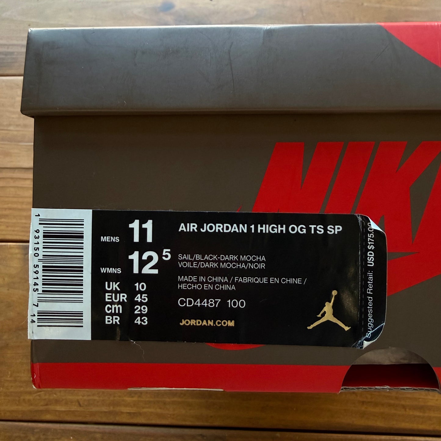 SIZE 11 - Travis Scott x Jordan 1 Retro High OG 'Mocha' (Used)