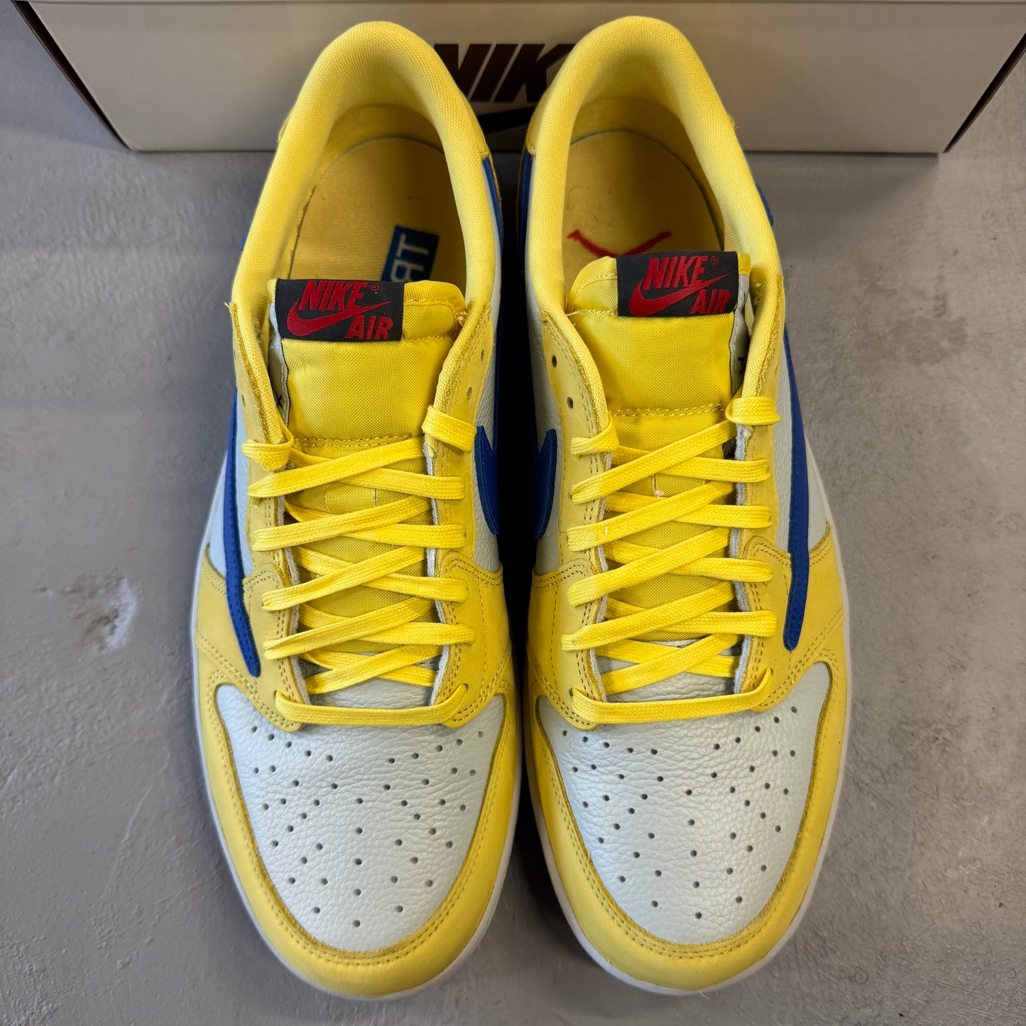 Size 13W/11.5M - Travis Scott x Wmns Jordan 1 Retro Low OG SP 'Canary' (Used)