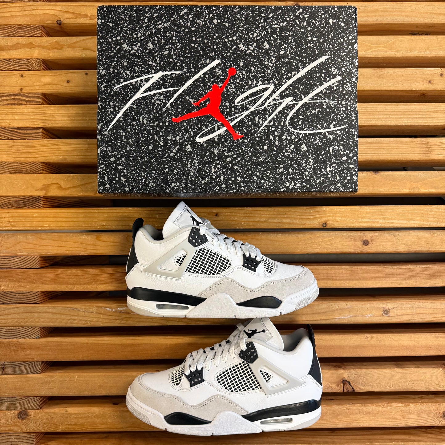 Size 10 - Jordan 4 Retro 'Military Black' (Used)