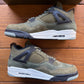 SIZE 12 - Jordan 4 Retro SE Craft 'Olive' (Used)