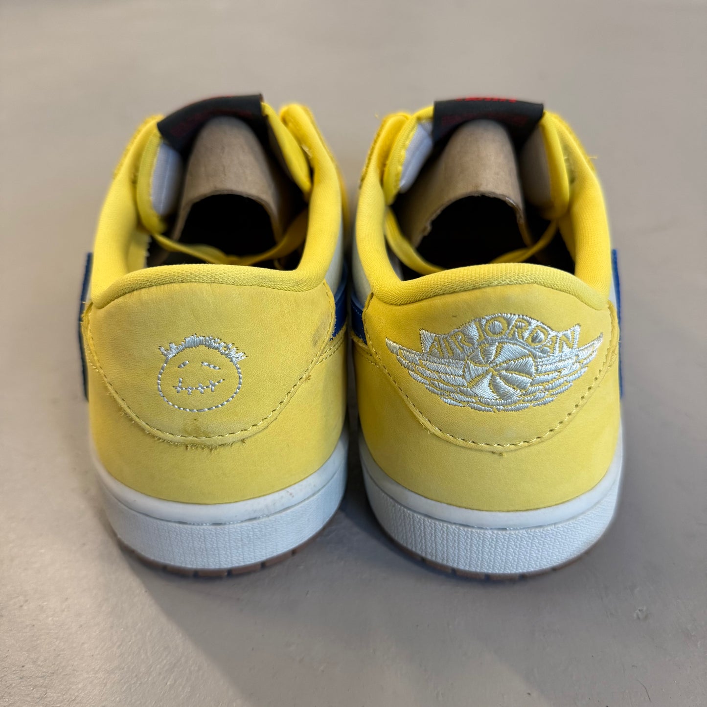 Size 13W/11.5M - Travis Scott x Wmns Jordan 1 Retro Low OG SP 'Canary' (Used)