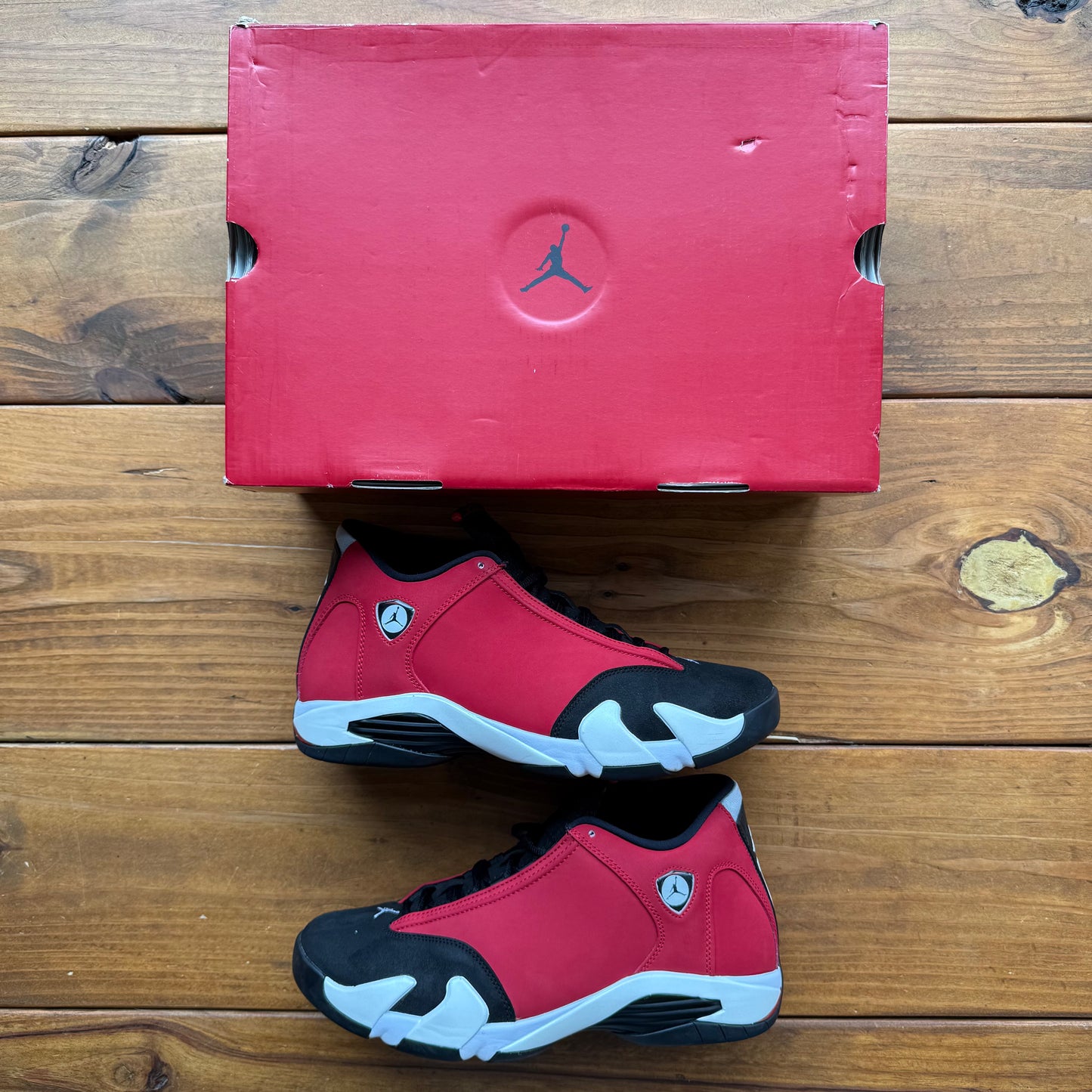 Größe 44,5 - Jordan 14 Retro 'Gym Red' (Gebraucht)