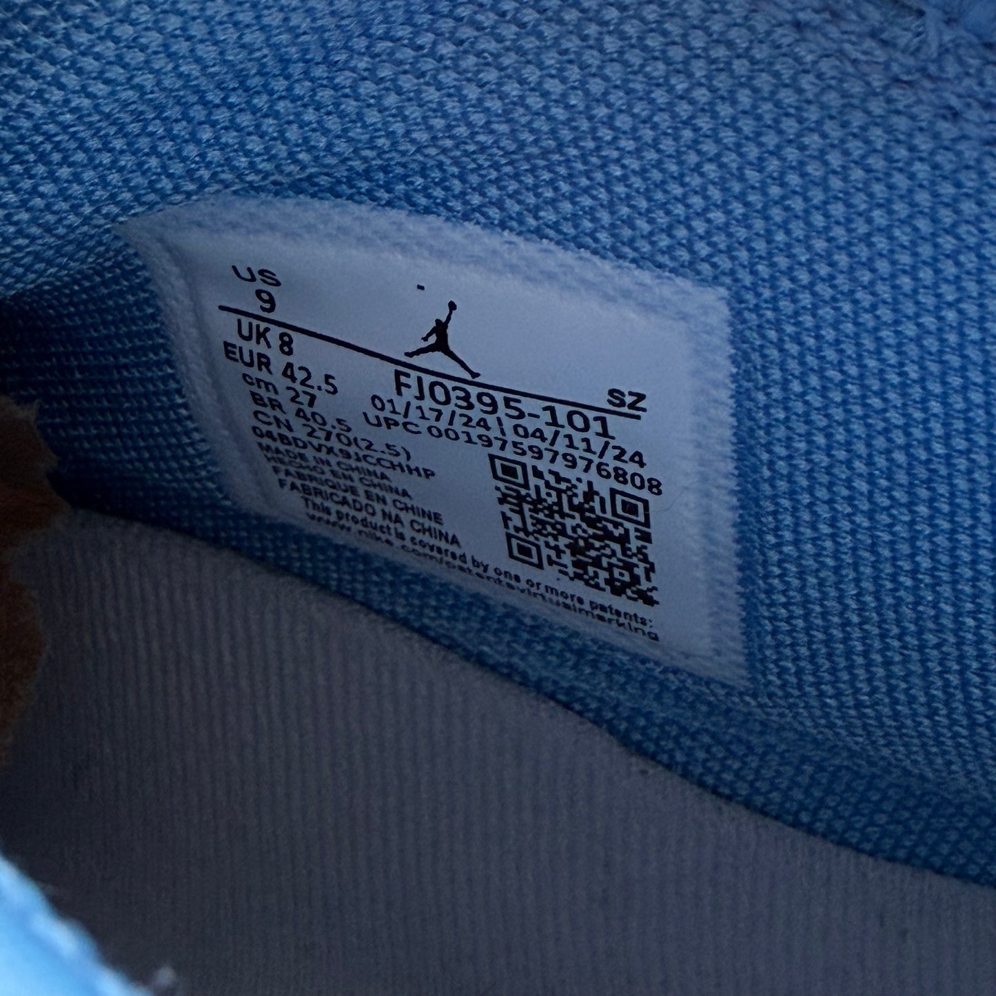 Size 9 - Jordan 17 Retro Low SP 'UNC' 2024 (Used/No Outer Box)