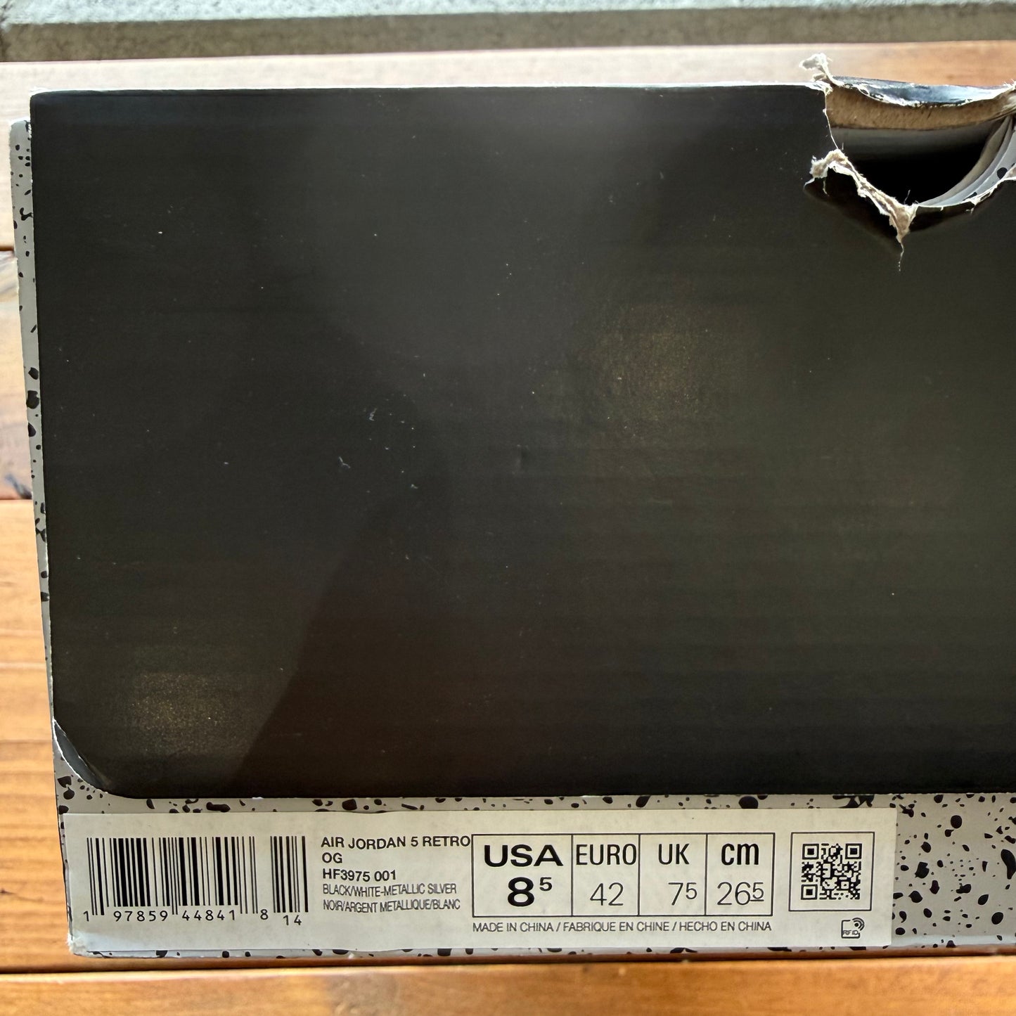 Size 8.5 - Jordan 5 Retro OG 'Black Metallic Reimagined' (Used)