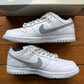 SIZE 8 - Supreme x Dunk Low SB 'White Metallic Silver' (Used)