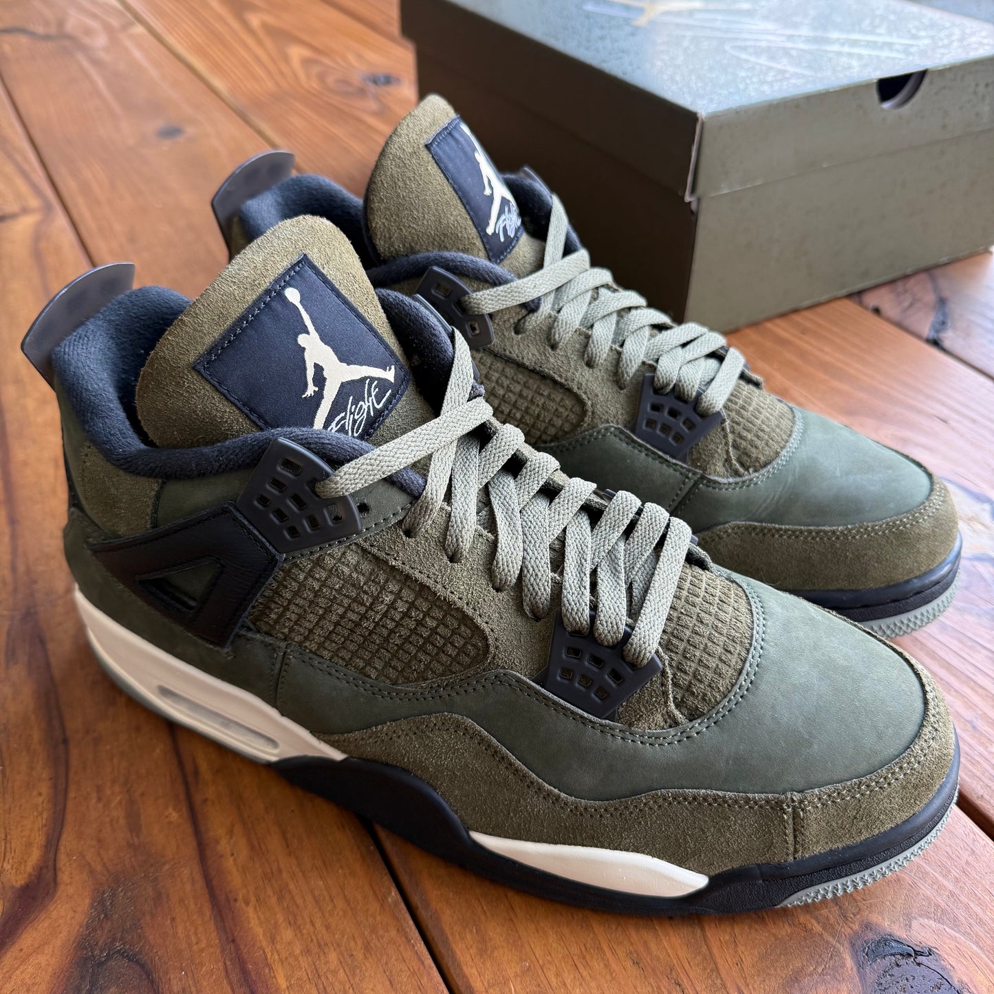 Größe 47 - Jordan 4 Retro SE Craft 'Olive' (Gebraucht)