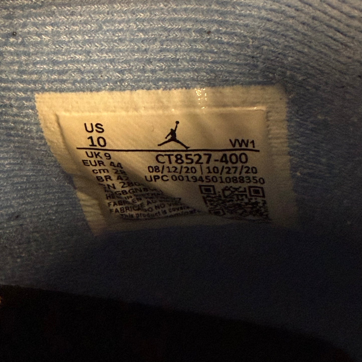 Size 10 - Jordan 4 Retro 'University Blue' (Used)